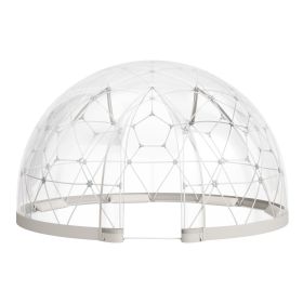 Garden Dome Igloo, 12 x 7.2 ft Outdoor Clear Bubble Tent for 4-7 Person, Weatherproof Geodesic Dome Greenhouse with Window