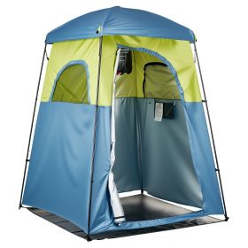 Camping Shower Tent, 1 Room, Portable Privacy Tent Changing Room with Shower Bag, Ground Stakes, Ropes, Carry Bag, and Support Poles