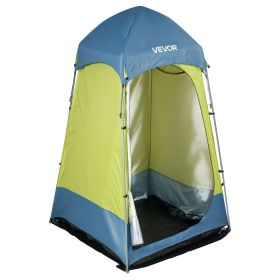 Camping Shower Tent, 1 Room, Portable Privacy Tent Changing Room with Ground Stakes, Ropes, Carry Bag, and Steel Poles