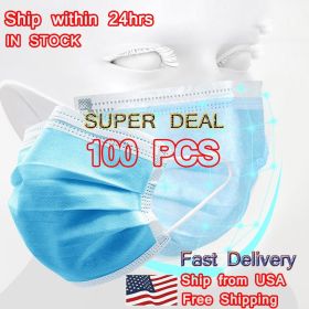 2x50Pcs Disposable Face Mask 3-PLY Protective Mask Filters Safety Breathable Anti Dust with Beauty Earloop Hot sale Mouth Masks