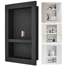 Shower Niche Ready for Tile 16" x 24", Double Shelf Organizer, Square Corners Wall-inserted Niche Recessed