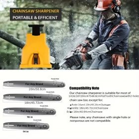 Hainsaw Teeth Sharpener, Portable Chain Saw Sharpener Tool, Chainsaw Sharpener Universal Chain Saw Blade Sharpener