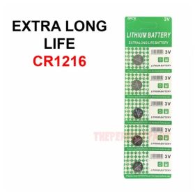 5 PCS New Lithium Battery 3V CR1216 CR 1216 Button Cell Watch Calculator Long (Option: 5pcs)