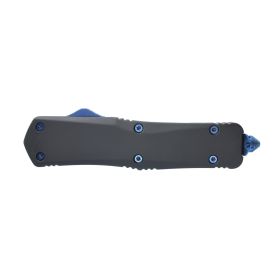Double Edge Damascus Automatic OTF Knife w/ Belt Clip (Option: Rainbow)