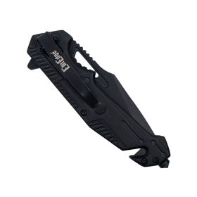 8.5" Spring Assisted Utility Knife with Tanto Blade (Option: Gray)