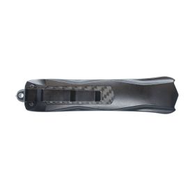 Carbon Fiber Automatic OTF Knife w/ Belt Clip (Option: Drop Point)