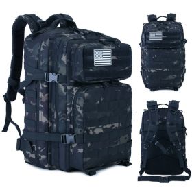 Outdoor Mountaineering Bag Tactical Leisure Bag Army Fan Travel Computer Bag Individual Soldier Package (Option: Black CP)