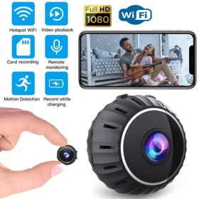 Mini Hidden Spy Nanny Camera Wireless Nanny Cam WiFi Home Security HD 1080P DVR (Option: Black)