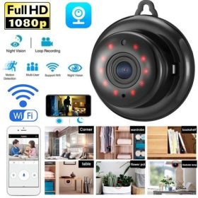 CCTV Camera WiFi 1080P Wireless IR Indoor Outdoor Security Night Vision Home CAM (Option: Black)