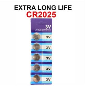 5 X CR 2025 CR2025 ECR2025 BR2025 LITHIUM COIN CELL Battery Exp 2029 NEW (Option: Default Title)