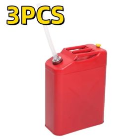 3PCS 20L Standard Cold-rolled Plate Petrol Can Gasoline Bucket With Oil Pipe Red (Option: defaulttitle)