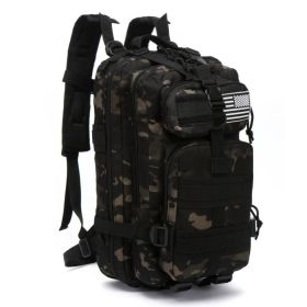 Outdoor Mountaineering Bag Tactical Leisure Bag Army Fan Travel Computer Bag Individual Soldier Package (Option: Black A CP)