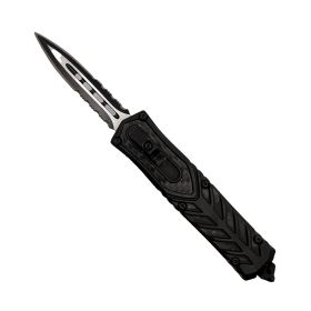 Automatic OTF Double Edge Knife (Option: Serrated)