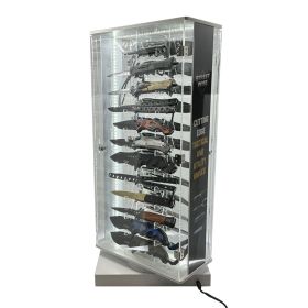Streetwise 2 Sided 24 Count Knife LED Rotating Display (Option: Deluxe 24 Knife Display)
