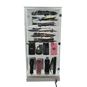 Streetwise 2 Sided Rotating LED Display with 12 Standard Knives and 16 Stun Guns (Option: 12 Standard Knives and 16 Stun Guns)