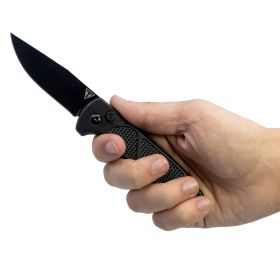 7.75" Automatic Spring Assisted Knife with Drop Point Blade (Option: Black)