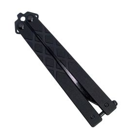 9" Ball Bearing G10 Butterfly Knife with Tanto Blade (Option: Red)