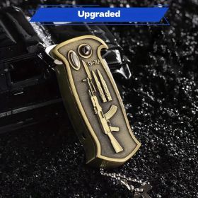 "Military Style Lighter - Windproof Butane with Bottle Opener - Survival Gear for Outdoor Adventures" (Color: Rifle style)