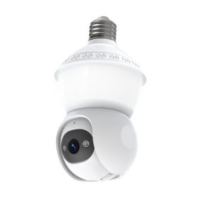 PTZ Bulb Camera E27 Full-Color Panoramic HD Wireless Light Bulb Surveillance CMOS Home WiFi Pan-Tilt Cloud (Option: 3MP-1pc)