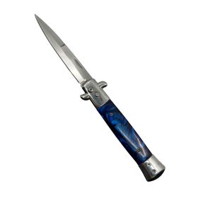 9â€ Automatic Out-The-Side Knife (Option: Blue Marble)